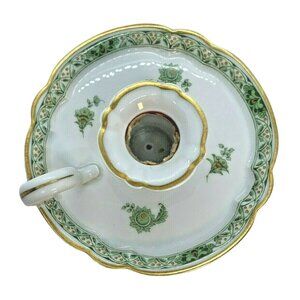 Vintage Haviland Limoges France Bonneval Porcelain Candlestick Holder Gold Trim